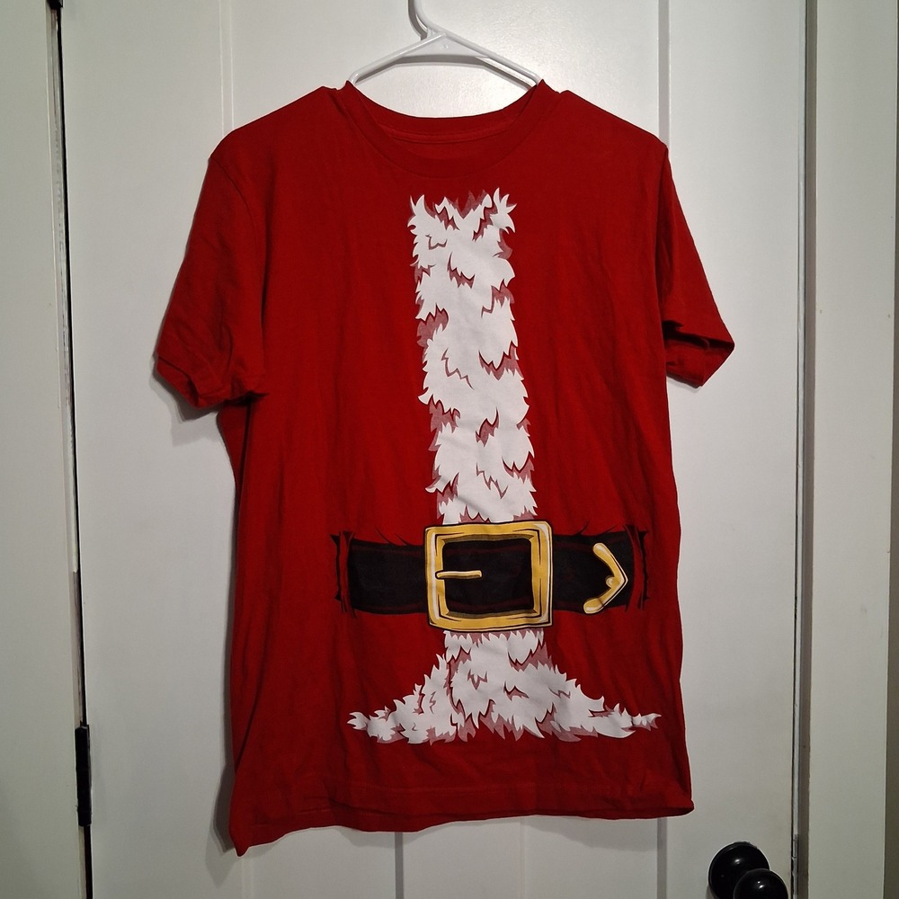 Ann Arbor T-Shirt Co Mens Santa Claus Suit Graphic Tee Red Christmas Shirt M